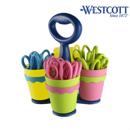 ΨΑΛΙΔΙ WESTCOTT ΣΧΟΛΙΚΟ 13CM ΑΝΤΙΒΑΚΤ.ΠΡΟΣΤΑΣΙΑ STAND 24TMX