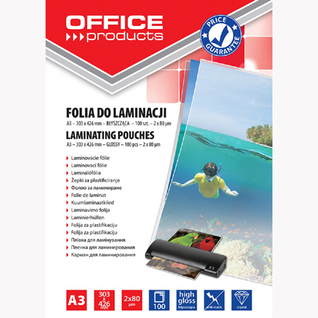 ΖΕΛΑΤΙΝΕΣ ΠΛΑΣΤΙΚΟΠΟΙΗΣΗΣ OFFICE A3 2Χ80MIC 100Τ