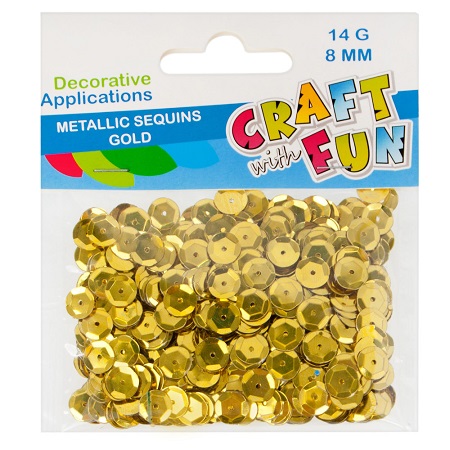 ΠΟΥΛΙΕΣ ΔΙΑΚΟΣΜΗΤΙΚΕΣ CRAFT WITH FUN ΧΡΥΣΕΣ 8ΜΜ 14GR