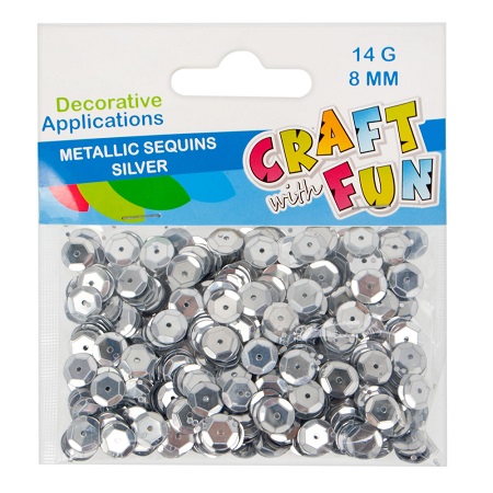 ΠΟΥΛΙΕΣ ΔΙΑΚΟΣΜΗΤΙΚΕΣ CRAFT WITH FUN ΑΣΗΜΙ 8ΜΜ 14GR