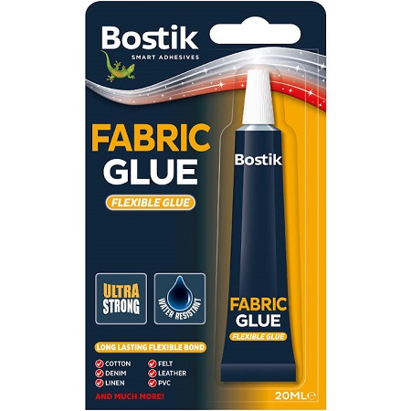 ΚΟΛΛΑ BOSTIK FABRIC GLUE ΥΦΑΣΜΑΤΩΝ ΜΕ ΒΑΣΗ ΦΥΣΙΚΟ ΛΑΤΕΞ ΛΕΥΚΟ 20ΜL