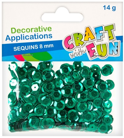 ΠΟΥΛΙΕΣ ΔΙΑΚΟΣΜΗΤΙΚΕΣ CRAFT WITH FUN ΠΡΑΣΙΝΕΣ 8ΜΜ 14GR