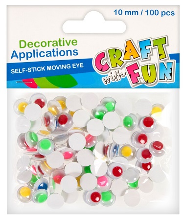 ΜΑΤΑΚΙΑ CRAFT WITH FUN ΧΡΩΜΑΤΙΣΤΑ 10ΜΜ 100ΡCS