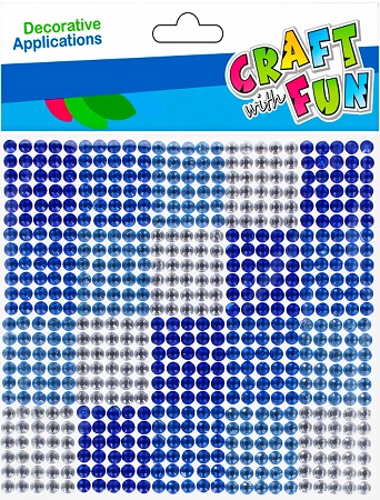 ΑΥΤΟΚΟΛΛΗΤΑ CRAFT WITH FUN ΔΙΑΜΑΝΤΑΚΙΑ ΜΠΛΕ