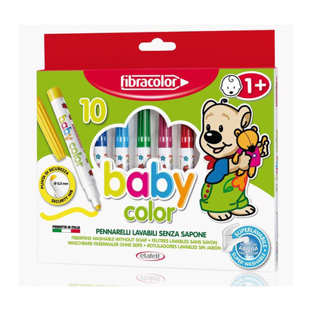 ΜΑΡΚΑΔΟΡΟΙ FIBRA BABY COLOR 10 ΧΡΩΜΑΤΑ