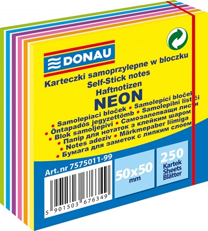 ΑΥΤΟΚΟΛΛΗΤΑ ΧΑΡΤΑΚΙΑ ΚΥΒΟΣ OFFICE NEON ASSORTED 50X50 250Φ