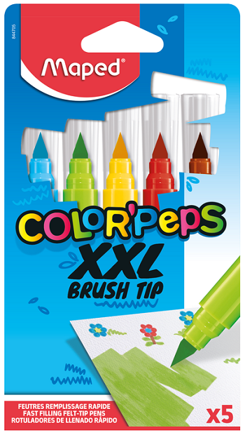 ΜΑΡΚΑΔΟΡΟΙ MAPED COLOR PEP'S XXL BRUSH X 5