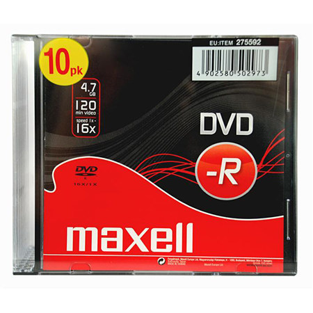 DVD-R MAXELL 16X SLIM CASE