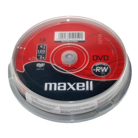 DVD-RW ΕΠΑΝΕΓΓΡΑΦΗΣ MAXELL 16X CB 10