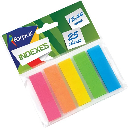 ΣΕΛΙΔΟΔΕΙΚΤΕΣ FORPUS ASS COLORS PP 12X44MM