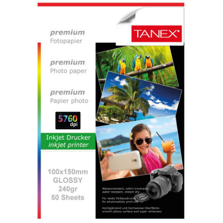 ΧΑΡΤΙ TANEX ΦΩΤΟΤΥΠΙΚΟ PHOTO GLOSSY INKJET 100X150 240GR 50Φ