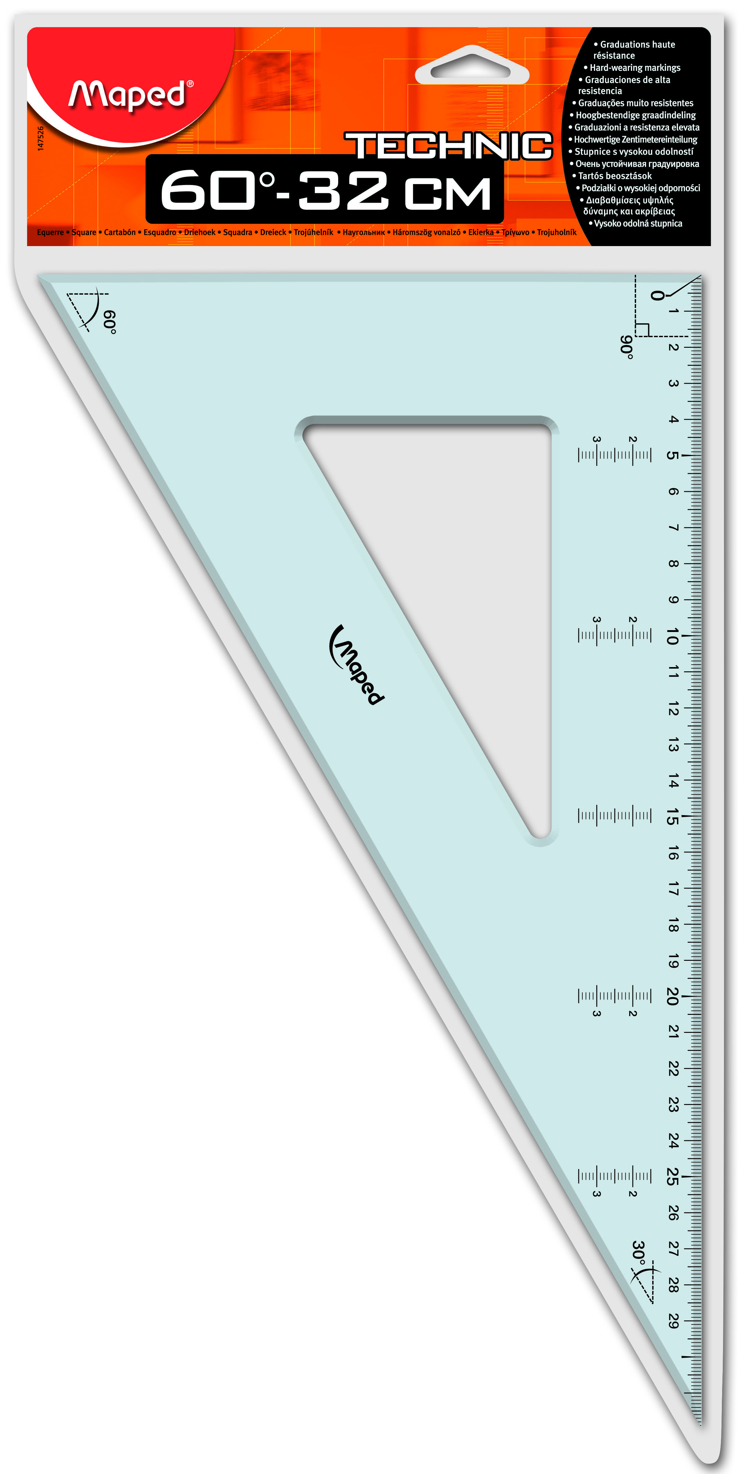 ΤΡΙΓΩΝΑ MAPED 60 ΜΟΙΡΩΝ - ΜΕΓΑΛΗ ΠΛΕΥΡΑ 32 CΜ GEOMETRIC