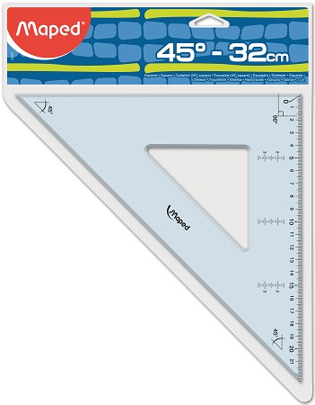 ΤΡΙΓΩΝΑ MAPED 45 ΜΟΙΡΩΝ - ΥΠΟΤΕΙΝΟΥΣΑ 32 CΜ GEOMETRIC