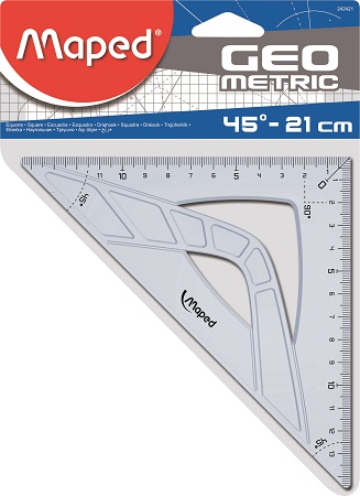 ΤΡΙΓΩΝΑ MAPED 45 ΜΟΙΡΩΝ- ΥΠΟΤΕΙΝΟΥΣΑ 21 CΜ GEOMETRIC