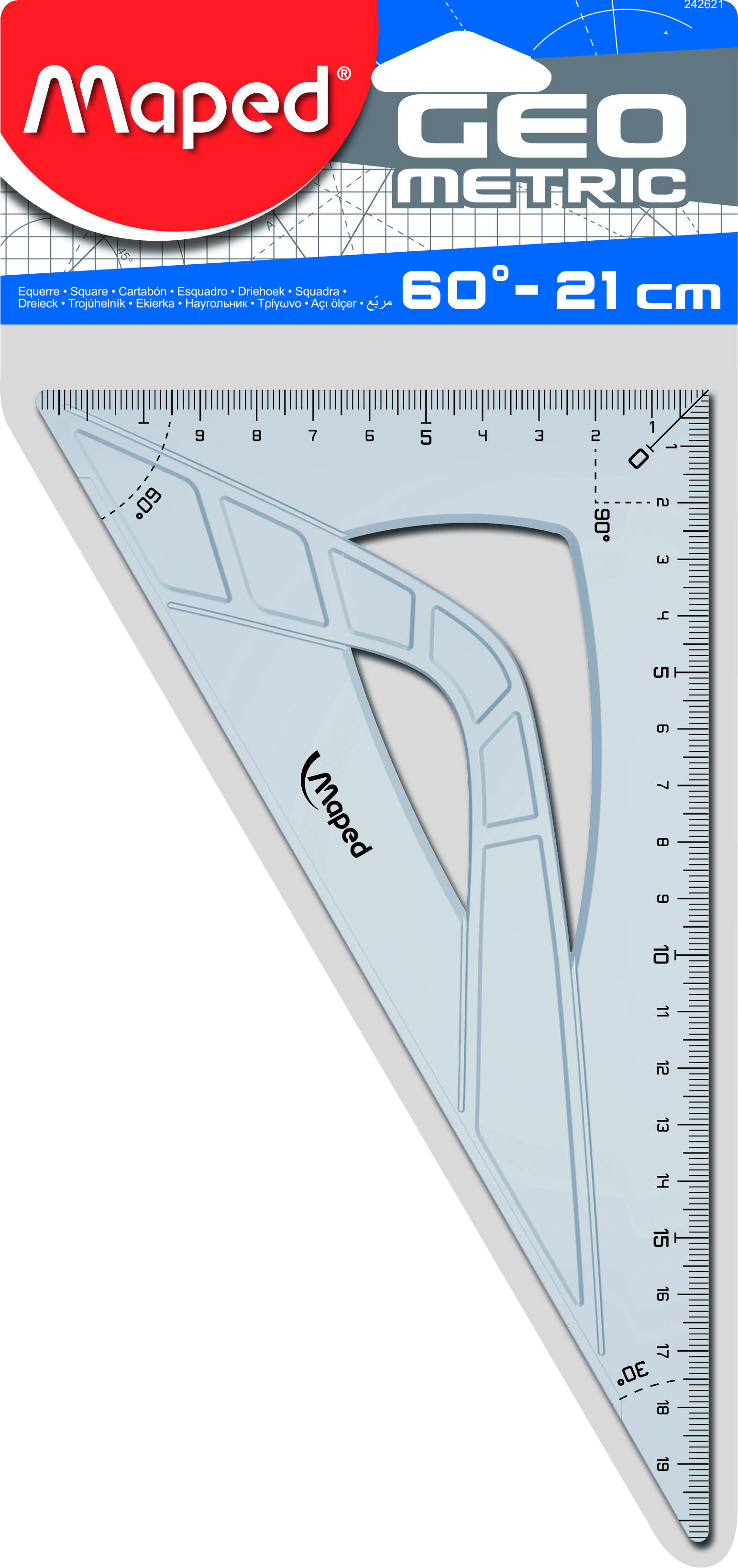 ΤΡΙΓΩΝΑ MAPED 60 ΜΟΙΡΩΝ - ΜΕΓΑΛΗ ΠΛΕΥΡΑ 21 CΜ GEOMETRIC