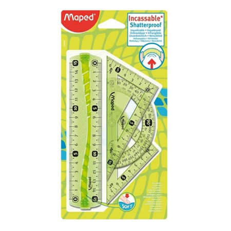 ΓΕΩΜΕΤΡΙΚΑ MAPED ΣΕΤ ΜΙΚΡΟ SOFT FLEX 4ΤΜΧ (1ΧΑΡ. 15CM/ 2ΤΡΙΓ. 12CM/ 1ΜΟΙΡ.)