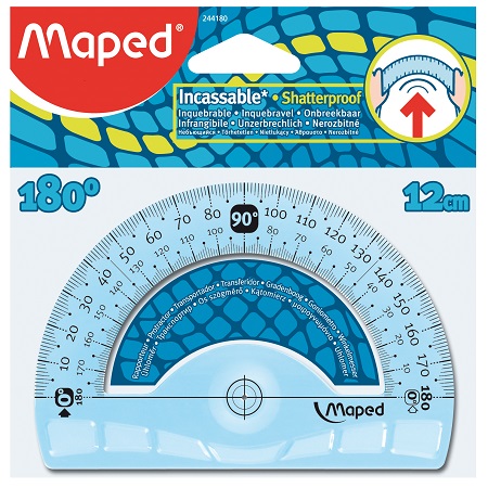 ΜΟΙΡΟΓΝΩΜΟΝΙΟ MAPED 180° ΒΑΣΗ 12CM FLEX ΣΕ 2 ΧΡΩΜΑΤΑ