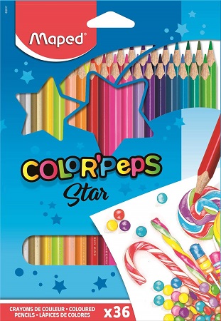 ΞΥΛΟΜΠΟΓΙΕΣ MAPED COLOR'PEPS STARS 36 ΧΡΩΜΑΤΑ