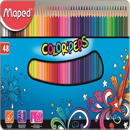 ΞΥΛΟΜΠΟΓΙΕΣ MAPED COLOR'PEPS STARS 48 ΧΡΩΜΑΤΑ ΜΕΤΑΛ. ΘΗΚΗ