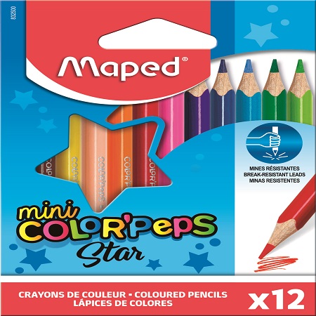 ΞΥΛΟΜΠΟΓΙΕΣ MAPED COLOR'PEPS STARS MINI 12 ΧΡΩΜΑΤΑ