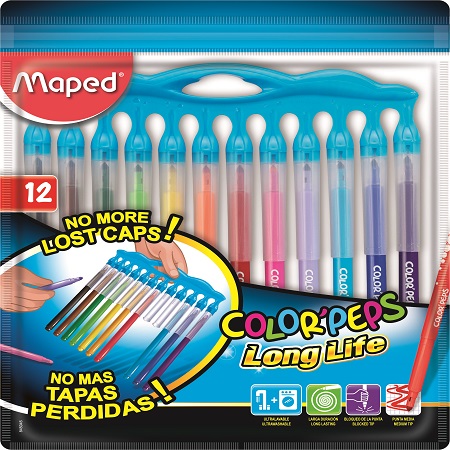 ΜΑΡΚΑΔΟΡΟΙ MAPED COLOR PEPS LONG LIFE ΣΕ ΠΛΑΣ. ΘΗΚΗ Χ12