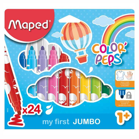 ΜΑΡΚΑΔΟΡΟΙ MAPED COLOR'PEPS MAXI 24 ΧΡΩΜΑΤΩΝ