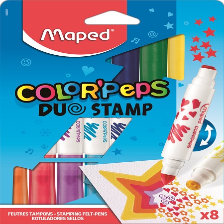 ΜΑΡΚΑΔΟΡΟΙ MAPED COLOR PEPS DUO ΜΕ ΣΦΡΑΓΙΔΑ 8 ΤΜΧ