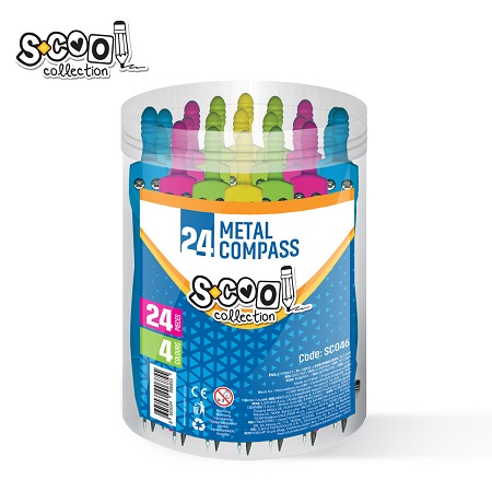 ΔΙΑΒΗΤΗΣ SCOOL MIX COLORS METAL TUBE ΜΕ ΜΥΤΗ 24 ΤΕΜ