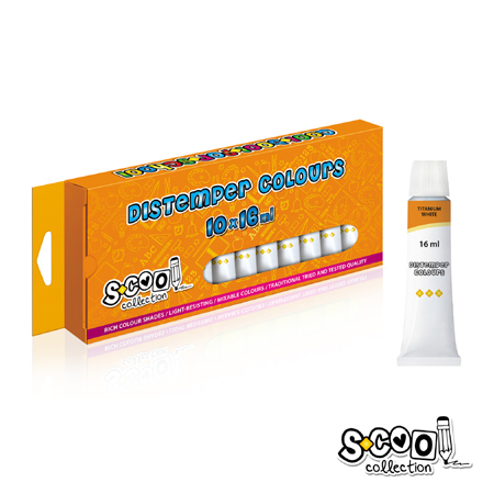 ΤΕΜΠΕΡΕΣ SCOOL 16ml 10Τ WHITE ΧΡΩΜΑ