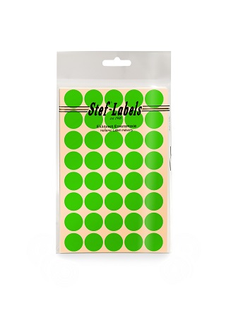 ΕΤΙΚΕΤΕΣ STEF FLUO ΣΤΡΟΓΓΥΛΕΣ ΔΙΑΜ.19mm ΠΡΑΣΙΝΕΣ ΠΑΚΕΤΟ 40 ΦΥΛΛΩΝ
