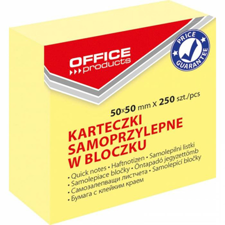 ΑΥΤΟΚΟΛΛΗΤΑ ΧΑΡΤΑΚΙΑ ΚΥΒΟΣ OFFICE ΚΙΤΡΙΝΟ 50Χ50 250Φ