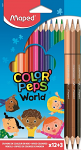 ΞΥΛΟΜΠΟΓΙΕΣ MAPED COLOR'PEPS WORLD 12 ΧΡΩΜΑΤΑ + 3 DUO NATURAL ΧΡΩΜΑΤΑ