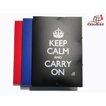 ΚΟΥΤΙΑ KEEP CALM PP ΛΑΣΤΙΧΟ 25Χ35Χ4 ΑΔΙΑΦΑΝΗ 3 ΧΡΩΜΑΤΑ ΜΙΧ