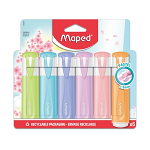 ΜΑΡΚΑΔΟΡΟΙ MAPED ΥΠΟΓΡΑΜΜΙΣΗΣ FLUO PEP'S PASTEL GLITTER BLISTER Χ6