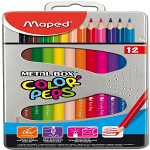 ΞΥΛΟΜΠΟΓΙΕΣ MAPED COLOR'PEPS STARS 12 ΧΡΩΜΑΤΑ ΜΕΤΑΛ. ΘΗΚΗ